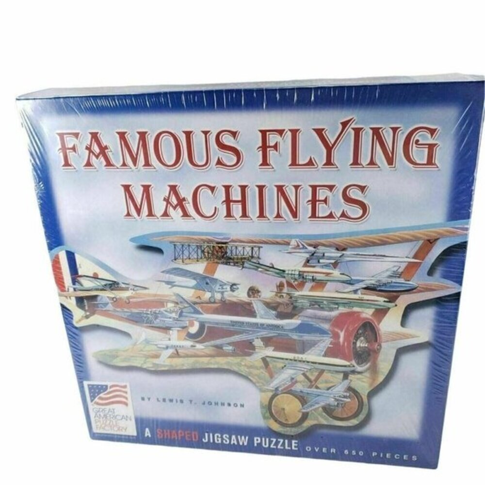 Famous Flying Machines Shaped Jigsaw Large Puzzle Airplane 650 Pieces New Sealed